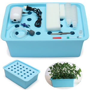 220V 24 Holes Hydroponic System Kit Indoor Aerobic Soilless Cultivation Water Planting Grow Box