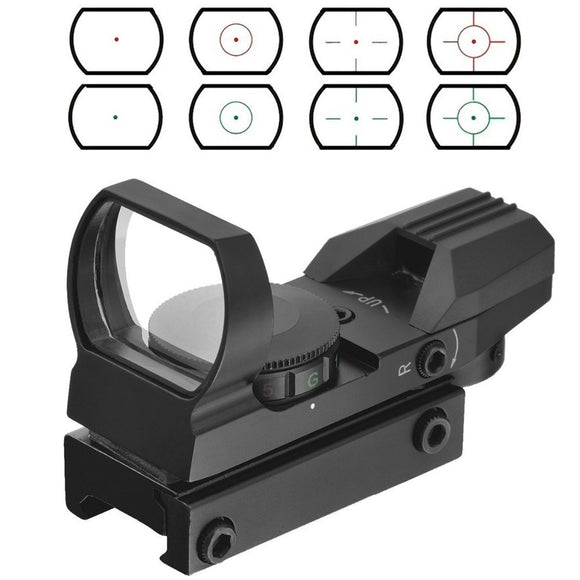 AURKTECH Hunting HD101 Tactical 1X22mm Airsoft Green Red Dot Reflex Sight With 4 Type Reticle