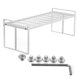 White Standing Rack Kitchen Bathroom Countertop Storage Organizer Shelf Holder