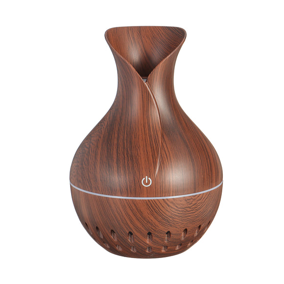 7 Colors USB Mini Wood Grain Air Purifier Humidifier Aroma Essential Oil Diffuser LED Lights