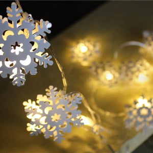 KCASA 2M 20 LED Metal Snowflake String Lights LED Fairy Lights for Festival Christmas Wedding