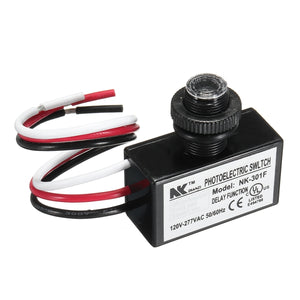 AC 80-277V Photoelectric Switch Photocell Dusk To Dawn Button Photo Control Eye Switch Flush Mount