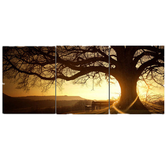 3Pcs Sunset Combination Painting Printed On Canvas Frameless Drawing Home Background Wall Decor