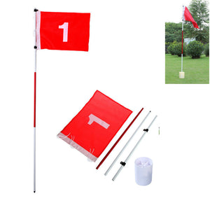 Golf Flag Pole & Cup Stick Putting Set Backyard Training Aid Outdoor Golf Practice Flag Sticker