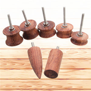 7pcs Leather Wood Electric Grinding Head Edge Polishing Kit Leather Burnisher