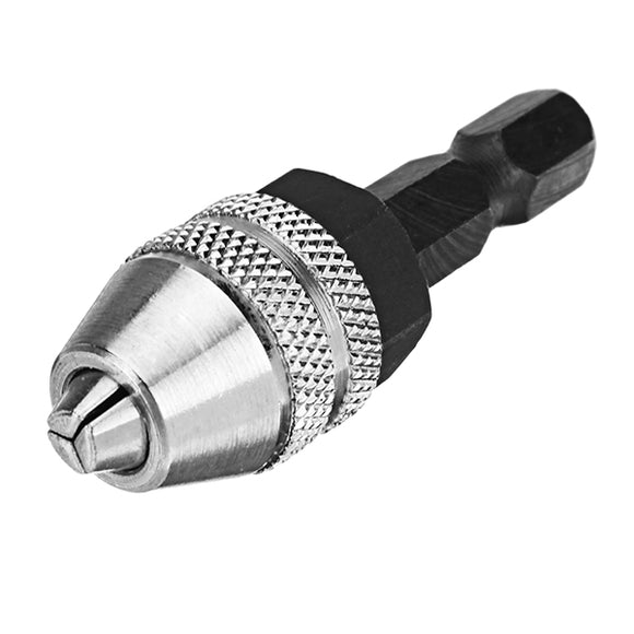 Drillpro 0.5-3.5mm Keyless Drill Chuck Nickel Plating 1/4 Inch Hex Shank Drill Adapter