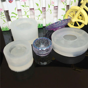 3pcs Clear Silicone DIY Tea Bowl Shape Mold For Epoxy Resin Jewelry Craft