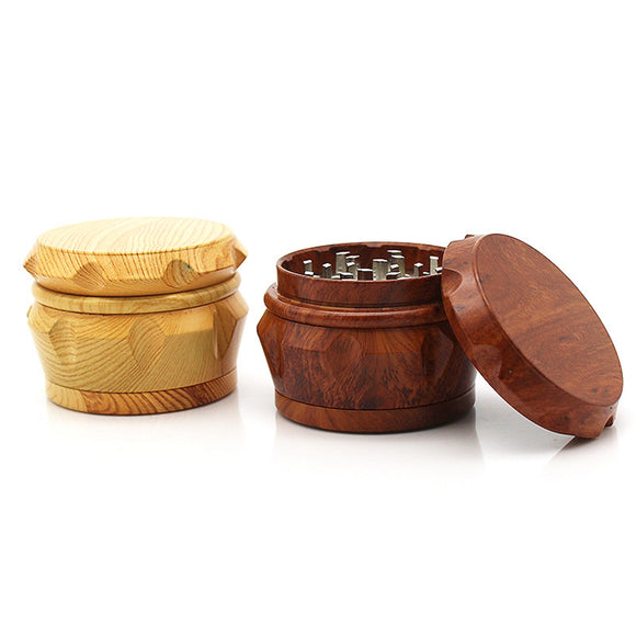 Environmental Protection Resin Imitated Wood Grain Herb Grinder Wood Grinder Imitated Sandalwood C igarette Grinder