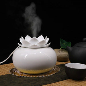 Lotus Ceramic Air Humidifier Purifier Diffuser Aroma Diffuser USB Powered Humidifier