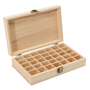 35 Grids Wooden Bottles Box  Container Organizer Storage for Essential Oil Aromatherapy