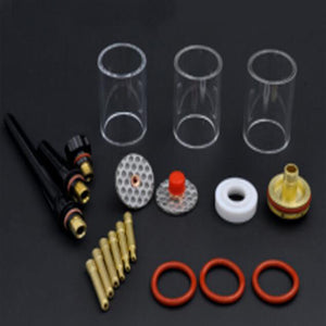 19PCS TIG Welding Torch Stubby Gas Lens Glass Cup Kit For WP17/18/26