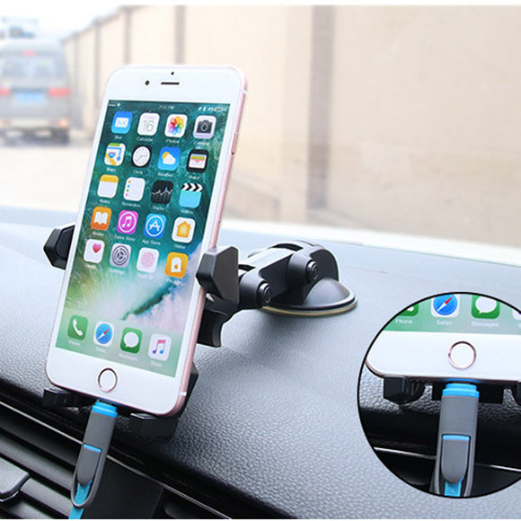 Bakeey Universal 360 Degree Rotation Suction Cup Car Phone Holder Cradle for Phone Under 6 inchs