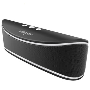 ZEALOT S2 4000mAh Dual Horns Radio AUX Line-in TF Card Wireless Bluetooth 4.0 Speaker With Mic