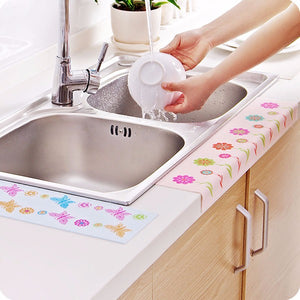 Kitchen Sink Self-adhesive Waterproof Paste Bathroom Warm Suede Electrostatic Printing Stickers