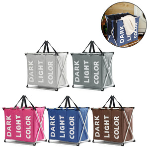 Cloth Lattice Laundry Basket Three Dirty Clothes Home Furnishing Lint Dirty Clothes Basket