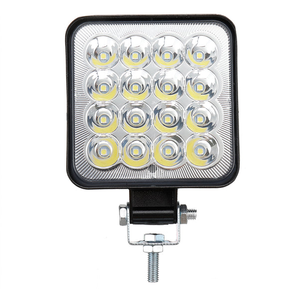 9V-60V 48W 16 LED Work Light Spot Lamp 12V 24V Waterproof For Off Road Car Truck Boat Motorcycle