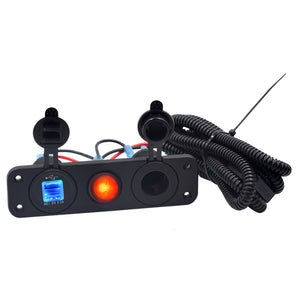 5V 3.1A LED Dual USB Charger 12-24V Socket Power Supply Waterproof Switch Panel Marine Car Boat