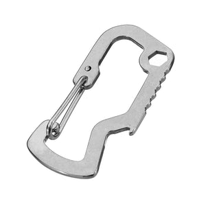 Mini Horned Shark D Shape Bottle Opener Lock Fast Hanging Stainless Steel Multifunctional EDC Tools