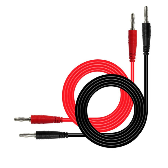 Cleqee P1041 1Set 1M 4mm Banana to Banana Plug Soft RV Test Cable Lead for Multimeter Test Leads Kits Banana Plug Male