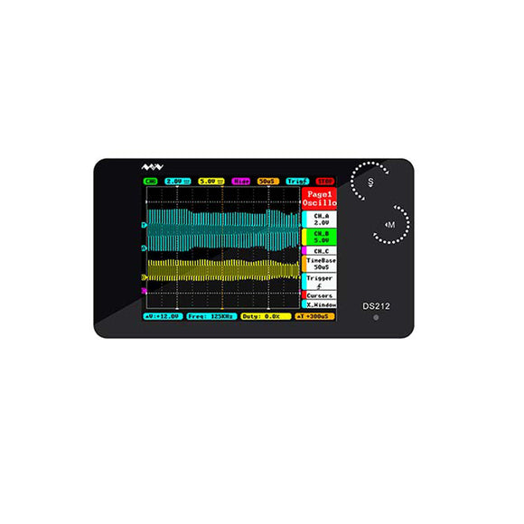 MINI DS212 Digital Storage Oscilloscope Portable Nano Handheld Bandwidth 1MHz Sampling Rate 10MSa/s