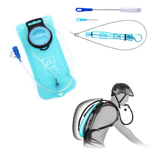 AOTU 2L Bicycle Blue Water Bag Hydration Pack Small Nozzle Drinking Hiking Camping Running  with 1 p