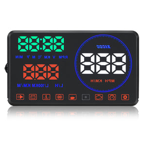 GEYIREN M9 HUD Display Car OBD2 EUOBD Car Driving Data Display Speed RPM Fuel Consumption