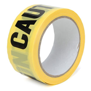 50m x 5cm Roll Yellow Caution Warning Adhesive Tape Sticker For Safety Barrier Police Barricade