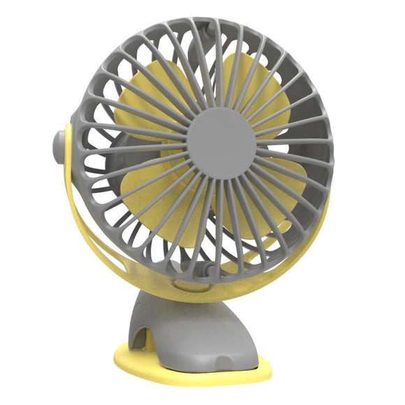 DC 5V 3W USB Clip on Fan Mini 4 Gear Speed Adjustable 4000mAh Battery Protable Fan For Office Desktop Travel Home