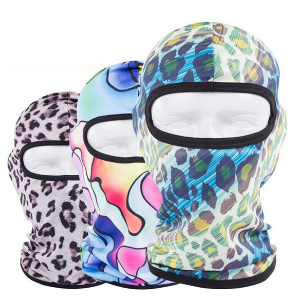 Quick-Dry Balaclava Full Face Mask Outdoor Sport Swim Cap Panther Print Motorcycle