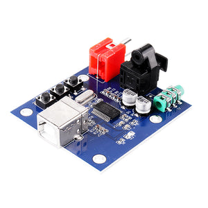 5pcs PCM2704USB Sound Card DAC Decoder USB Input Coaxial Fiber HIFI Sound Card Decoder (C6B4)