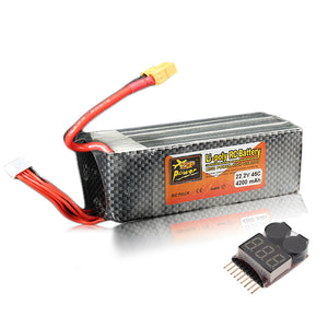 ZOP Power 22.2V 4200mAh 6S 45C Lipo Battery XT60 Plug With Battery Alarm