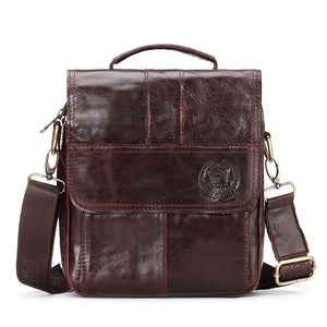 Men Genuine Leather Messenger Bags Fashion Crossbody Bag Shoulder Male Small Designer Travel Bag