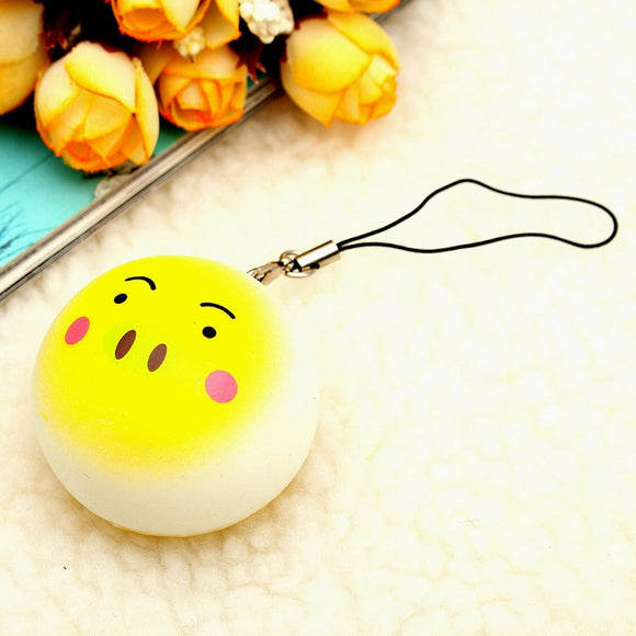 30PCS Random Kawaii Squishy Toast Bread Cell Phone Charm Strap