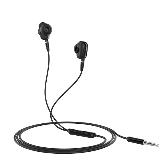 HOCO M62 3.5mm In-ear Stereo Earphone Dual Drive Headphones with Mic for iPhone Samsung