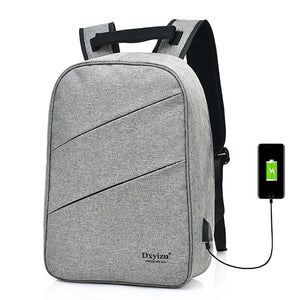 Men USB Charging 15.6 Laptop Bag Business Travel Multi-functional Anti-theft Backpack