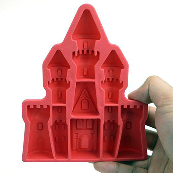 Palace Castle Shaped Ice Cube Tray Silicone 3d Diamonds Gem Cool Ice Cube Chocolate Soap Mold