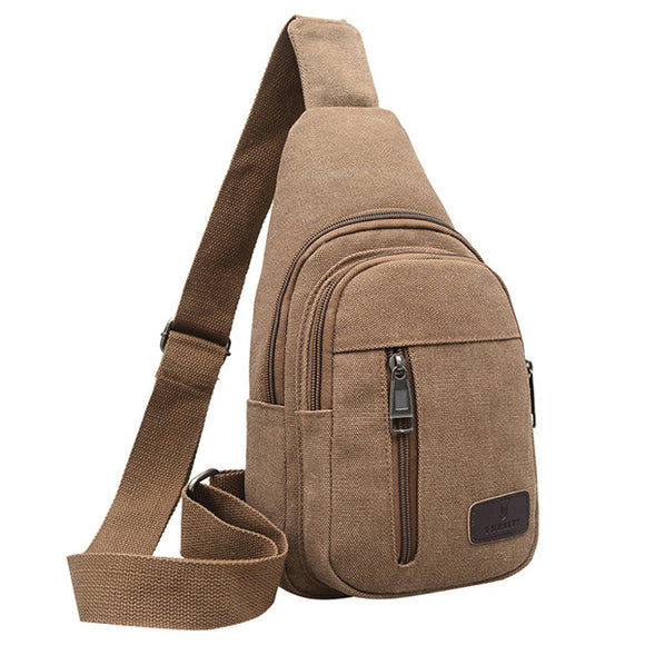 Canvas Mens Sling Bag Chest Pack Crossbody Sports Bag