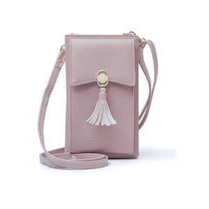 Women Tassel Shoulder Bag 5.5 Inches Phone Bag Crossbody Bag