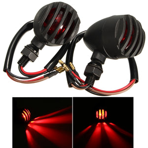 Pair Turn Signal Bullet Blinker Red Indicator Light for Harley Honda Yamaha Ducati Kawasaki