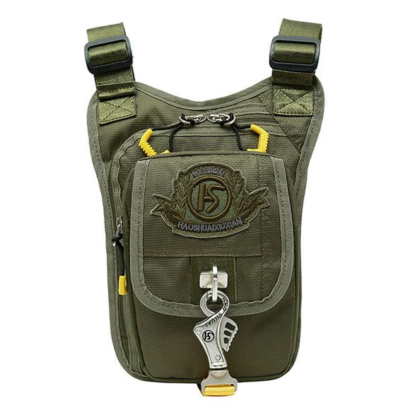 Men Waterproof Multifunctional Outdoor Sport Riding Climbing Leg Bag Chest Shoulder Crossbody Bag