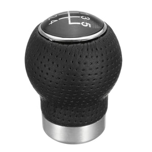 5 Speed Universal Aluminum Manual Car Gear Shift Knob Shifter Lever Black Leather