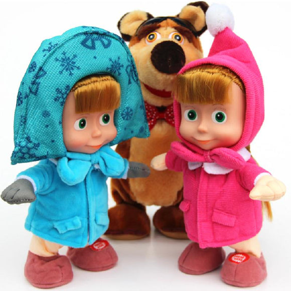 Winter MASA BEARS Cartoon Plush Stuffed Toys Kids Gift