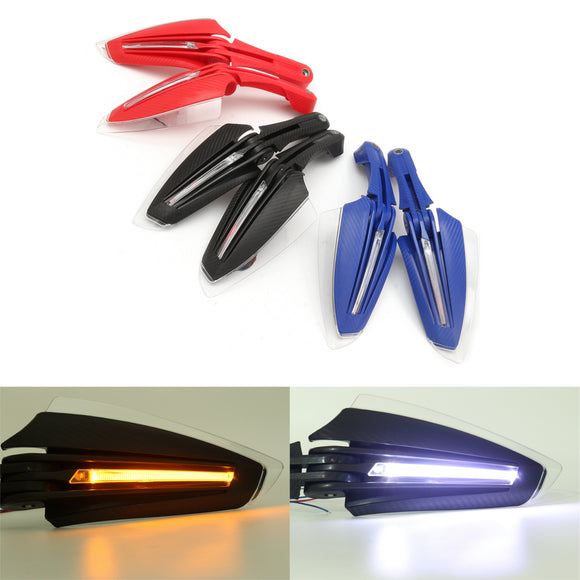 Motor Bike LED Handguards Inbuilt Daytime Running Turn Lights Modified