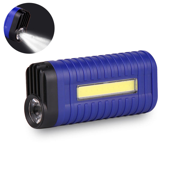 XANES 1W COB LED Flashlight 2 Modes USB Charging 18650 Battery Work Lamp Camping Hunting Portable Torch Light