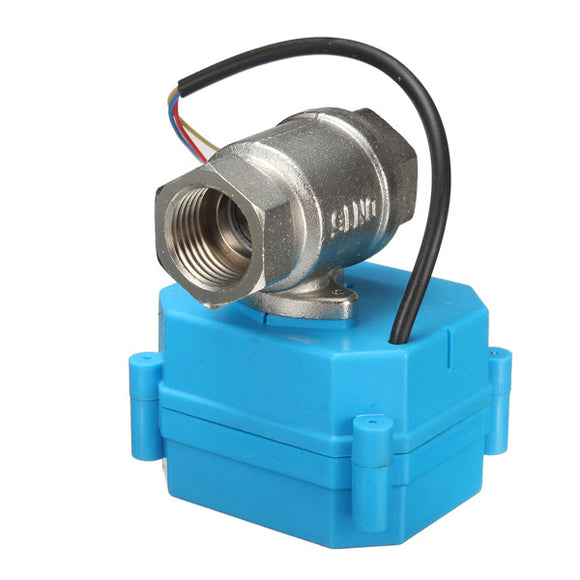 DC 12V 1/2inch NPT DN15 2-Way Electric Motorized Ball Valve