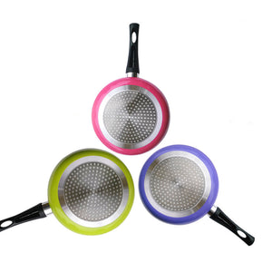 Gohide Frying Pan In Colorful Design Eco Friendly Cooking Pot Flat Bottom Pot No Lamp Black Pan