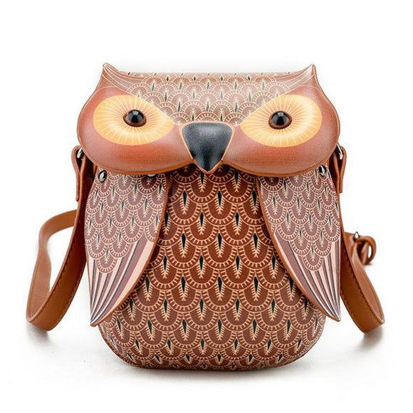 Cartoon Owl Shape Shoulder Bag Creative Crossbody Bag Phone Bag