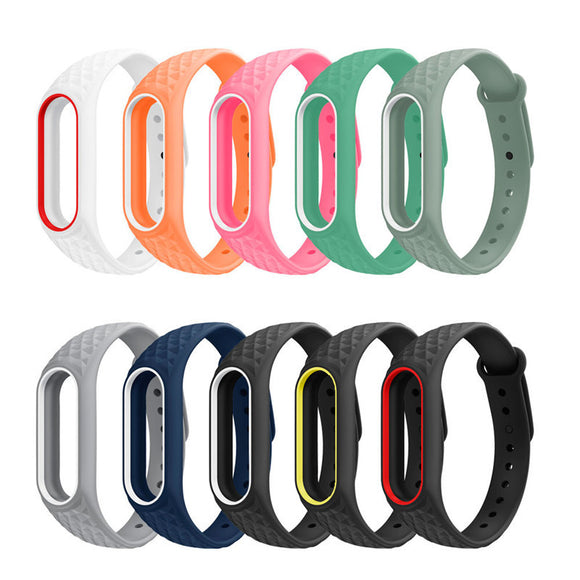 Bakeey Replacement Argyle Design Silicone Watch Band for Smart Watch Band Xiaomi Mi Band 3