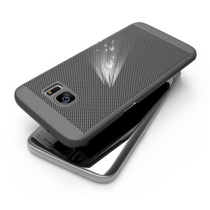 Mesh Dissipating Heat Anti Fingerprint PC Case for Samsung Galaxy S6 Edge