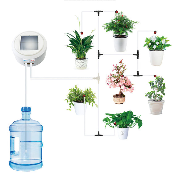 Solar Energy Charging Intelligent Garden Automatic Watering Device Set Flower Sprinkler Drip Irrigation Watering Tool Kits Water Timer System